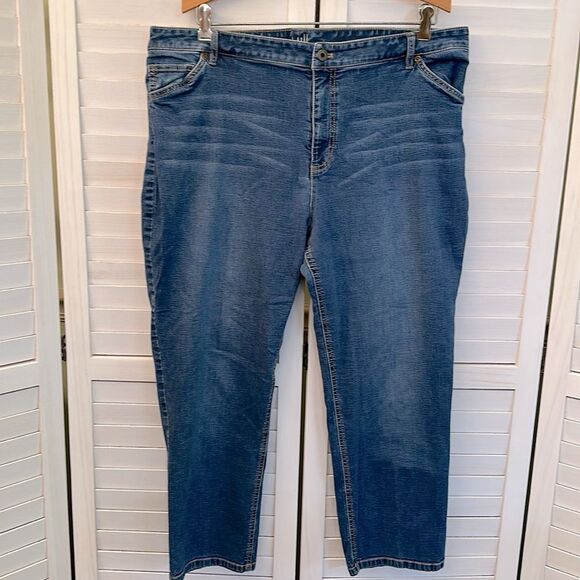 J. Jill Tried & True Crop Jeans Size 18 Stretch - Picture 2 of 16